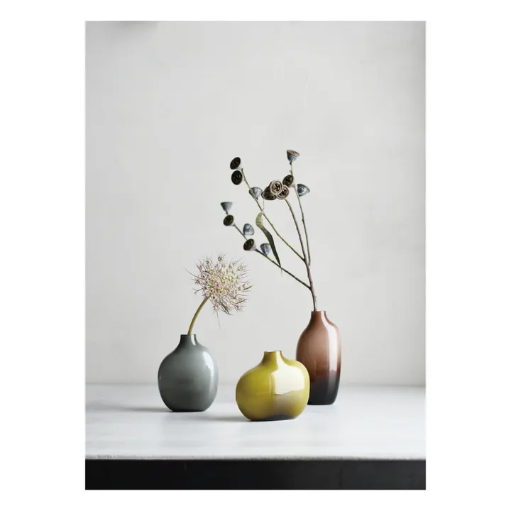 Sacco Glass Vase | Brown- Product image n°1