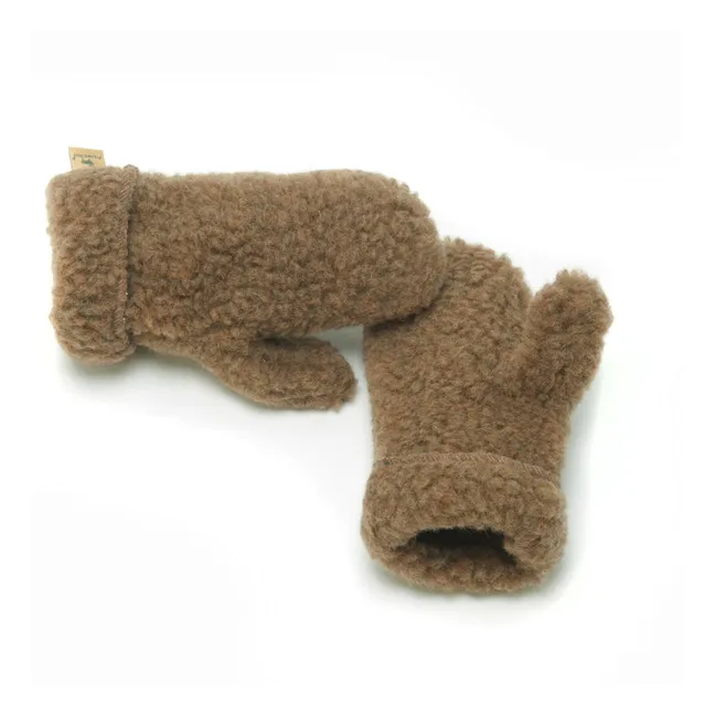 Shearling Mittens | Chocolate