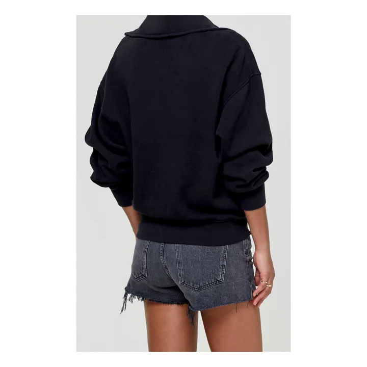 Rosalia Polo Sweatshirt | Black- Product image n°3