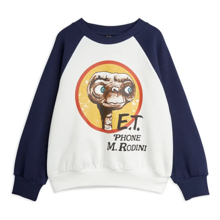 Sweatshirt aus Bio-Baumwolle Mini Rodini x Capsule E.T. | Weiß- Produktbild Nr. 0