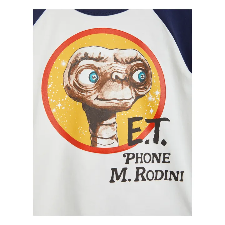 Camiseta de algodón orgánico Mini Rodini x Capsule E.T | Blanco- Imagen del producto n°1