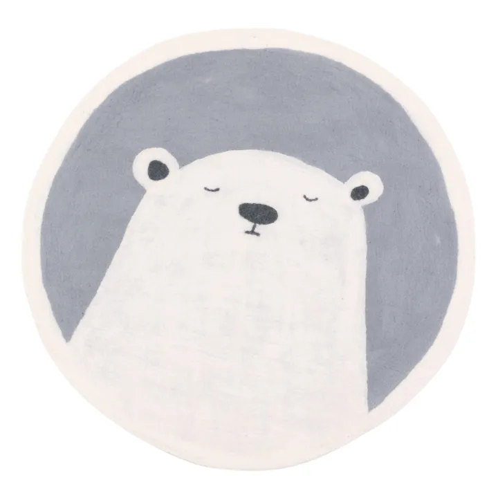 Pasu Grizzly Felt Rug | Blue- Product image n°0