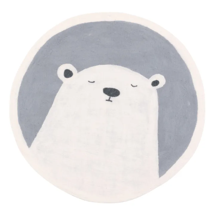 Teppich Pasu Grizzly aus Filz | Blau- Produktbild Nr. 0