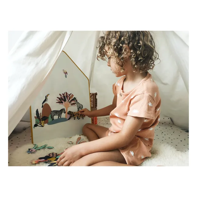 Little Cabane Whiteboard & La Fabrikasafari Magnet Set - Ma Cabane à Rêves x Smallable