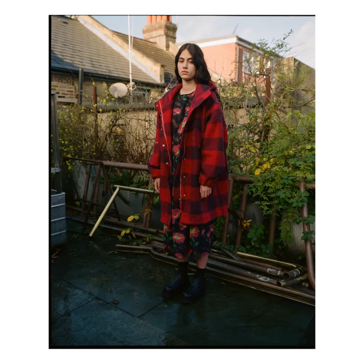 Parka Hunter a quadri in lana | Rosso- Immagine del prodotto n°1