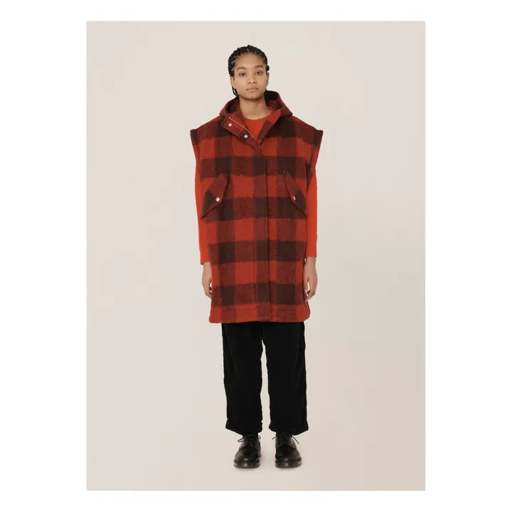 Parka Hunter a quadri in lana | Rosso- Immagine del prodotto n°3