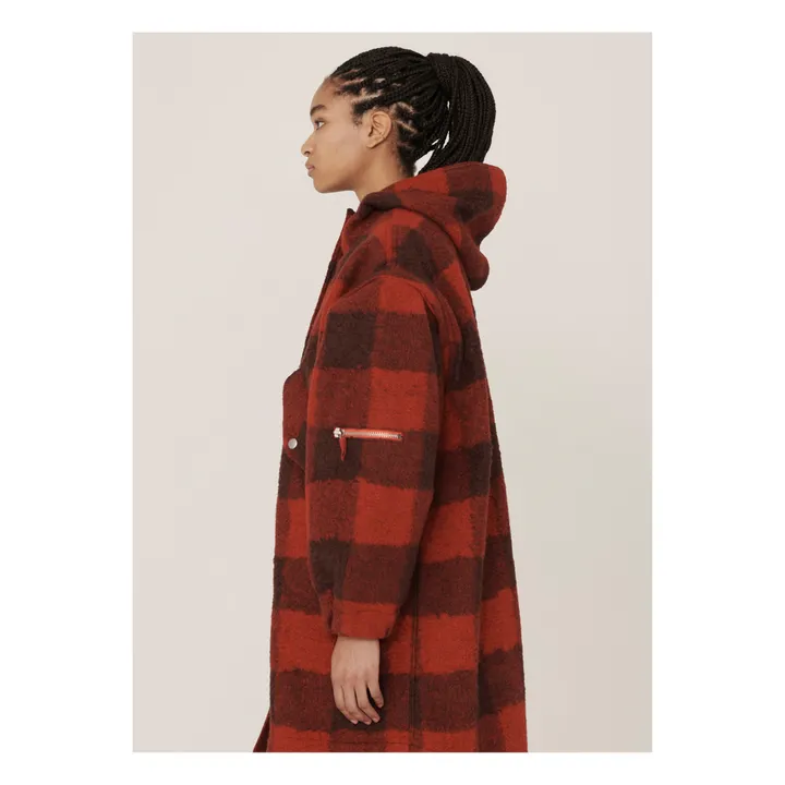Parka Hunter a quadri in lana | Rosso- Immagine del prodotto n°5
