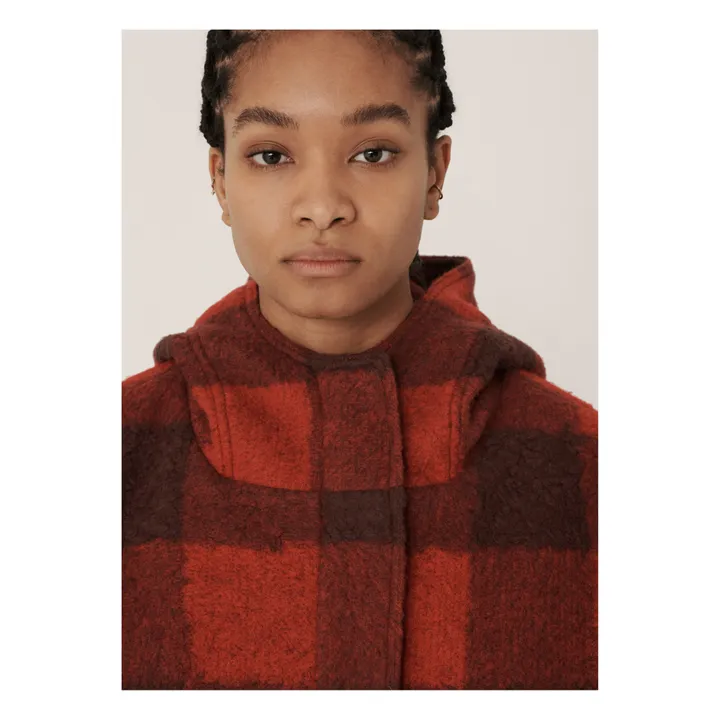 Parka Hunter a quadri in lana | Rosso- Immagine del prodotto n°7