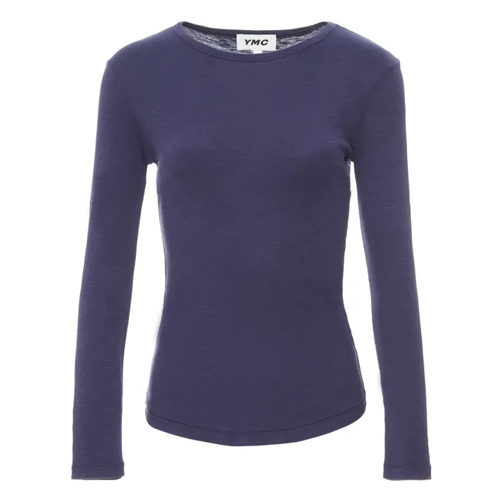 Charlotte Long-sleeved T-shirt | Navy blue- Product image n°0