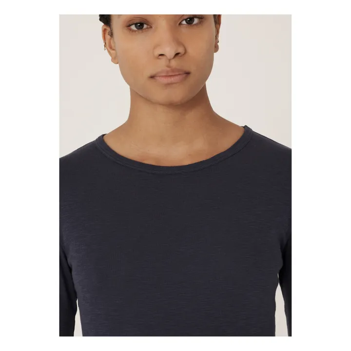 Charlotte Long-sleeved T-shirt | Navy blue- Product image n°5