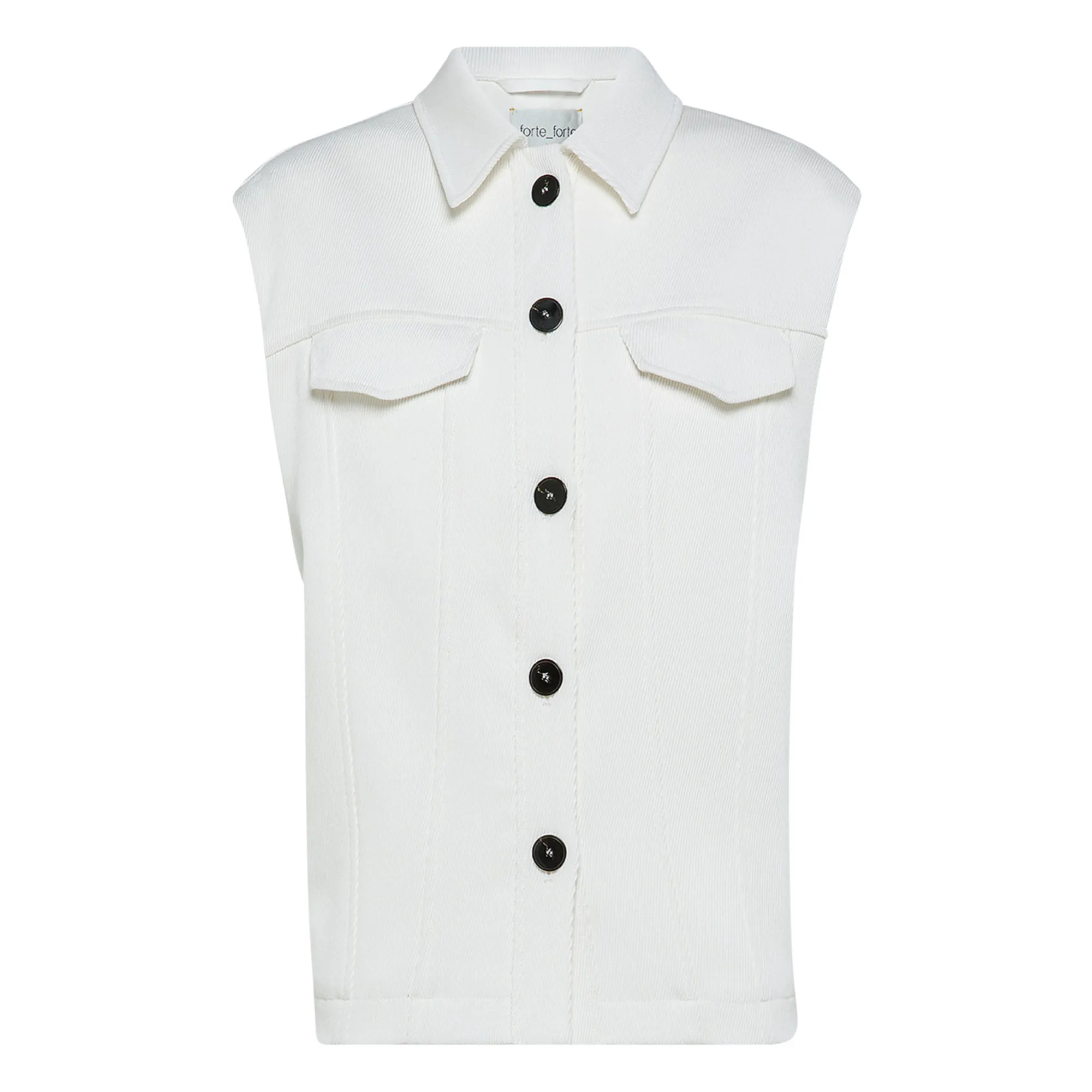 Forte Forte Ivory Boxy Cotton And Wool Jacket