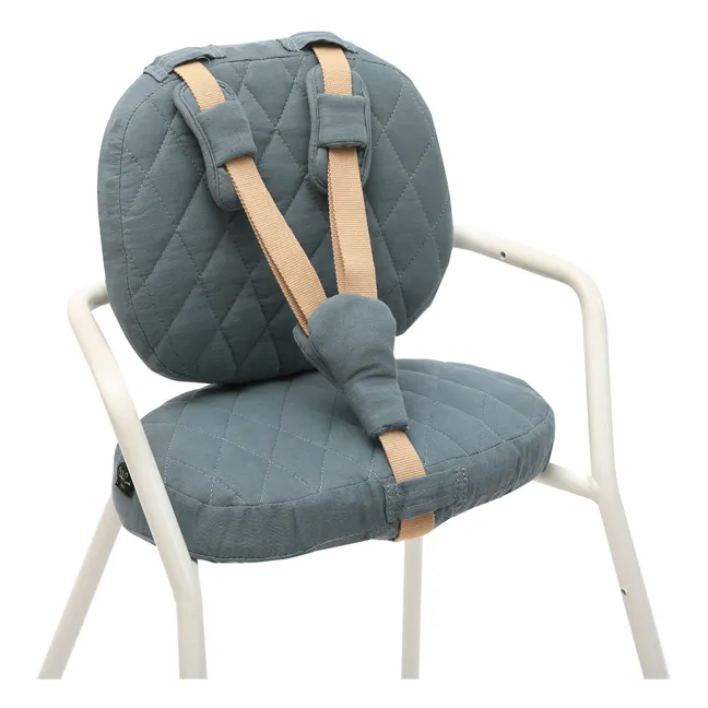 Sitzschale für Stuhl Tibu aus Baumwollgaze | Blau Strum