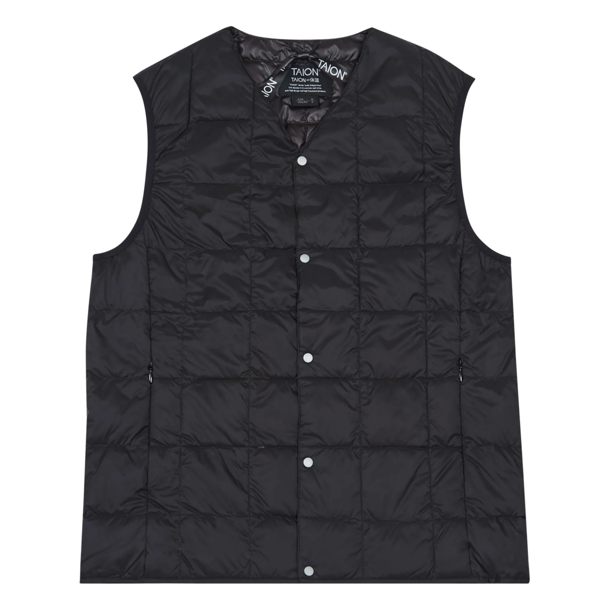 Taion Black Puffer Vest - Adult Collection