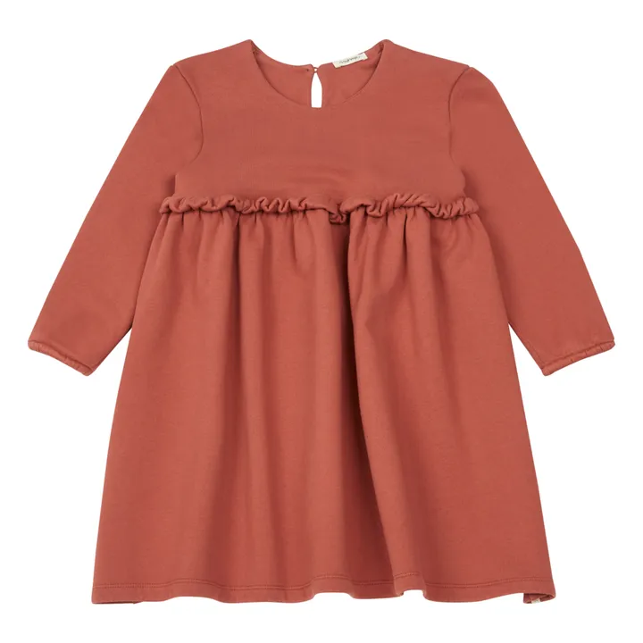Exclusive Möm(e) x Smallable -  Julieta Organic Fleece Dress | Rust- Product image n°0