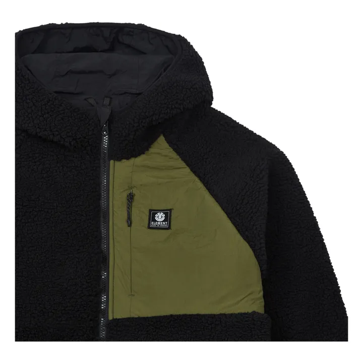 Sherpa Wolf Zip-Up Hoodie - Adult Collection  | Black- Product image n°1