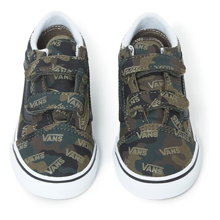 Old Skool Camouflage Print Velcro Sneakers | Khaki- Product image n°3
