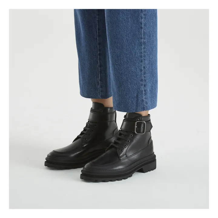 Alix Leather Boots  | Black- Product image n°1