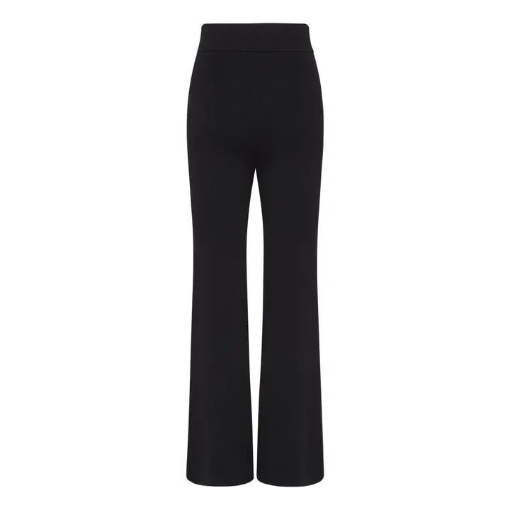 Ribbed Tencel Knit Trousers | Black- Product image n°4