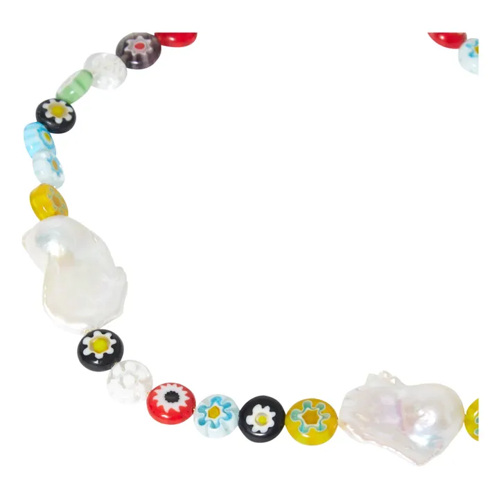 Collar perlas y flores | Multicolor- Imagen del producto n°2