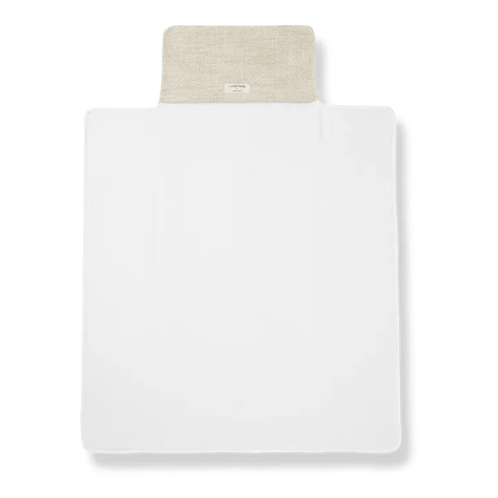 Cambiador de viaje de lino | Blanco Roto- Imagen del producto n°2