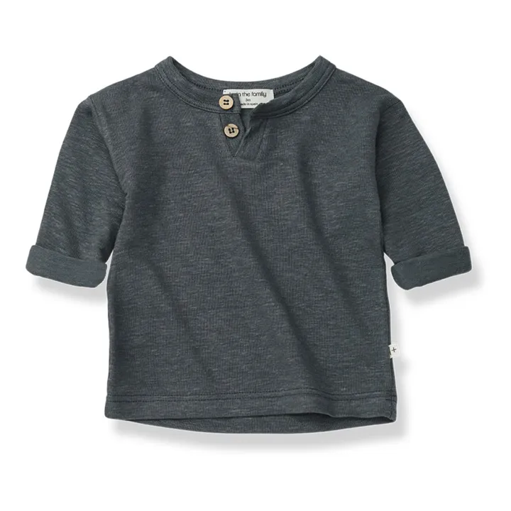 T-Shirt Albert aus Leinen | Kohle- Produktbild Nr. 0