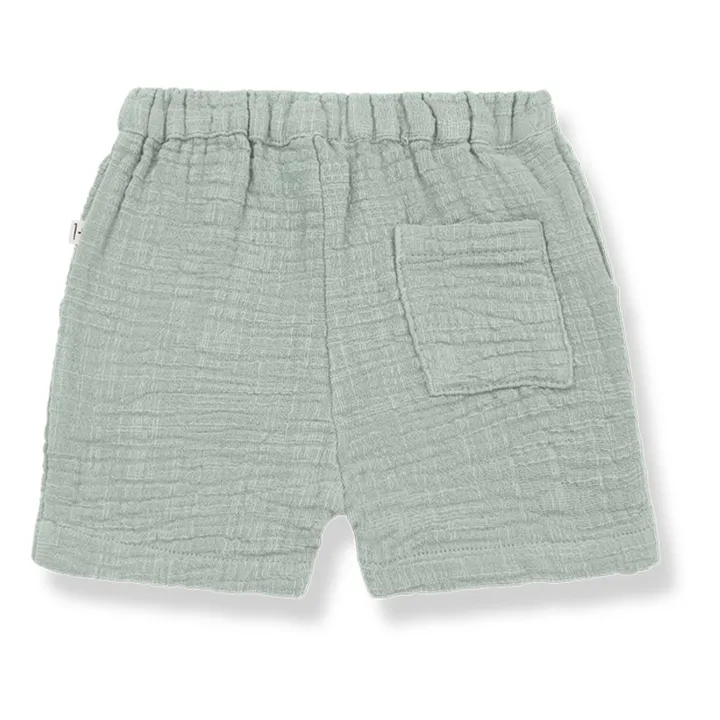 Angel Double Cotton Muslin Shorts | Green water- Product image n°1