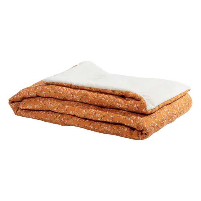 Bettdecke aus vorgewaschenem Leinen | Haselnussbraun