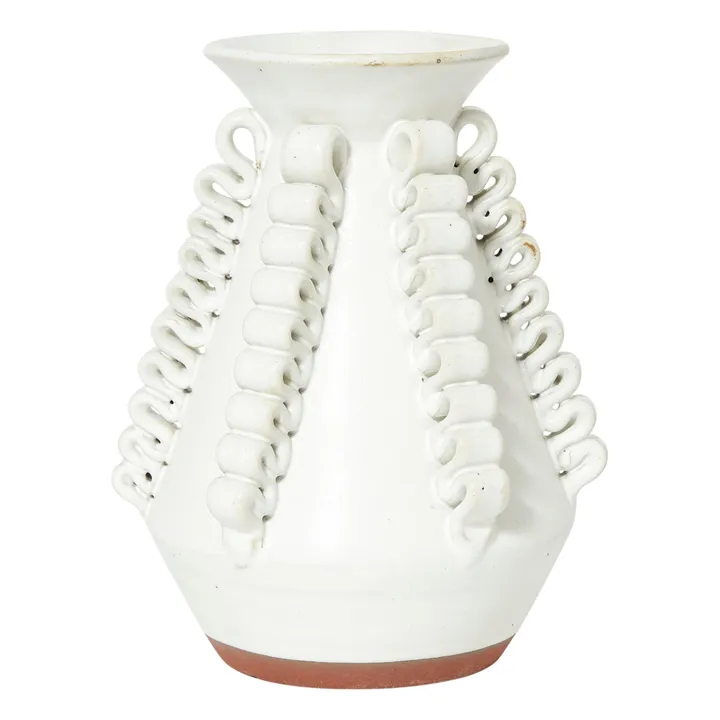 Vaso, modello: Lola, in argilla | Bianco- Immagine del prodotto n°0