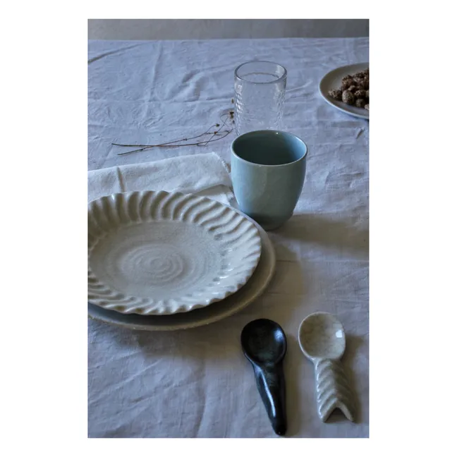 Assiette creuse Dashi en céramique | Bleu céladon