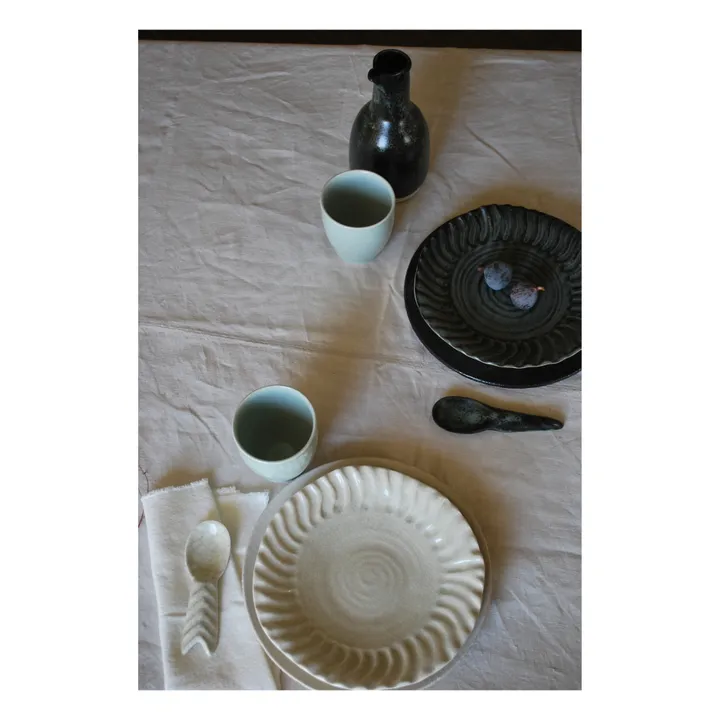 Assiette creuse Dashi en céramique  | Blanc- Image produit n°1
