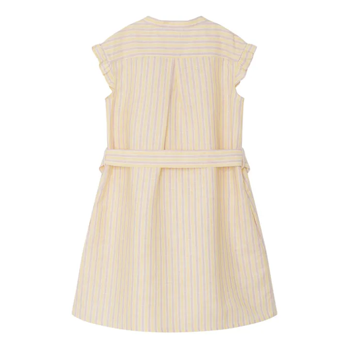 Aude Linen and Cotton Dress | Yellow- Product image n°2