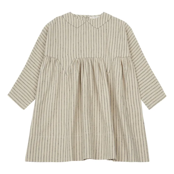 Gestreiftes-Kleid aus Leinen und Baumwolle Millie | Seidenfarben- Produktbild Nr. 0