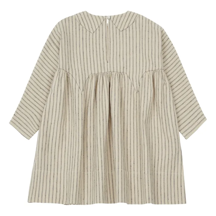 Gestreiftes-Kleid aus Leinen und Baumwolle Millie | Seidenfarben- Produktbild Nr. 2