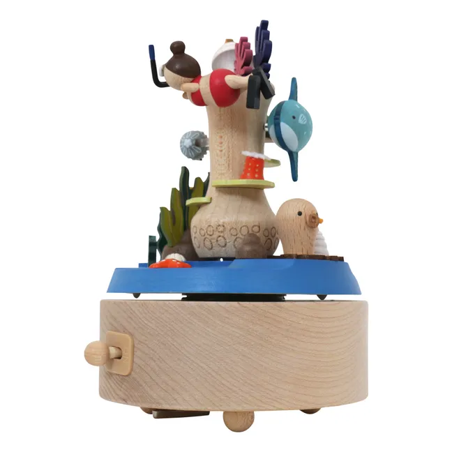 Boite à musique en bois Plongeur