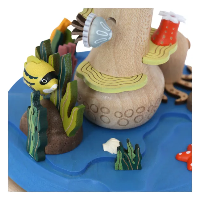 Caja de música de madera Buzo