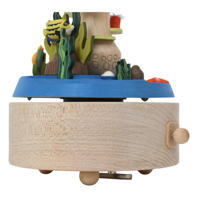 Caja de música de madera Buzo