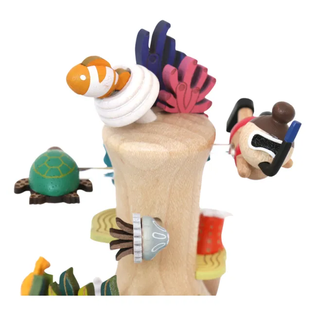 Caja de música de madera Buzo