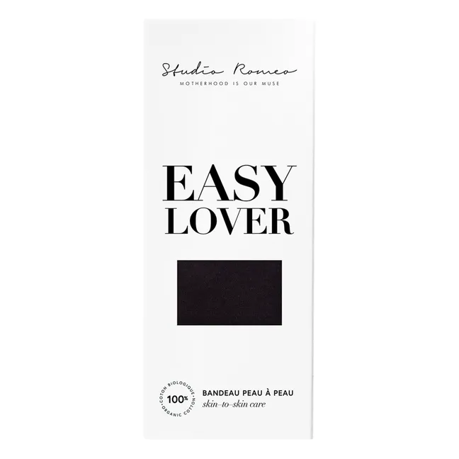 Fascia pelle a pelle, in cotone bio, modello: Easy Lover | Nero