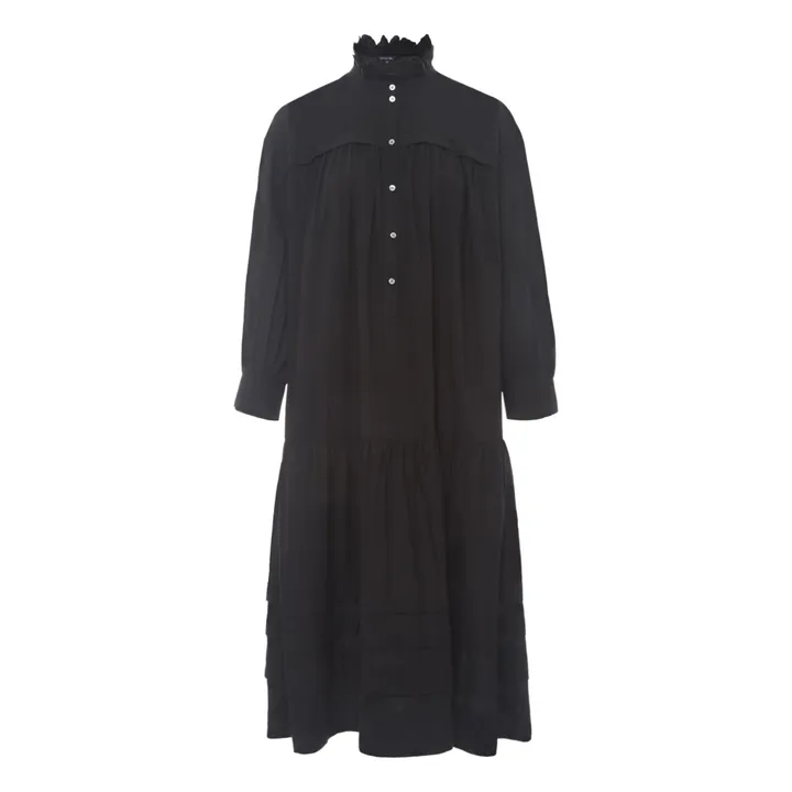 Vestido Módena de algodón | Negro- Imagen del producto n°0