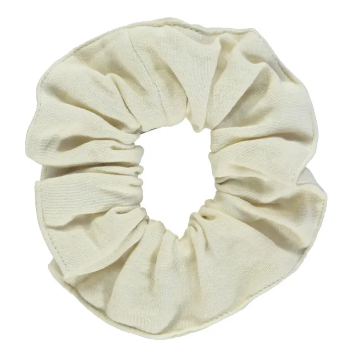 Double Cotton Muslin Scrunchie | Cream- Product image n°0