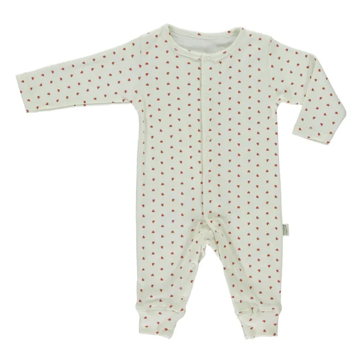 Pyjama Bio-Baumwolle Airelle Herz | Weiß- Produktbild Nr. 0