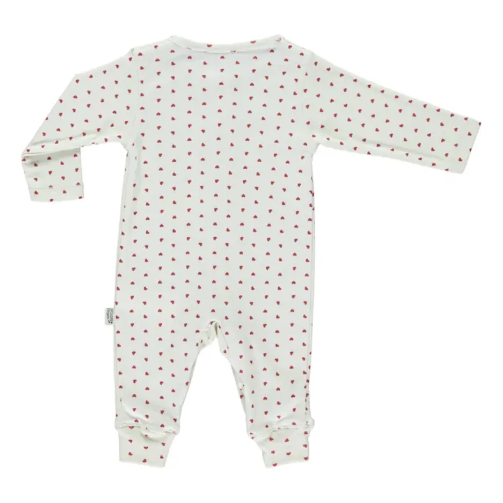 Pyjama Bio-Baumwolle Airelle Herz | Weiß- Produktbild Nr. 1
