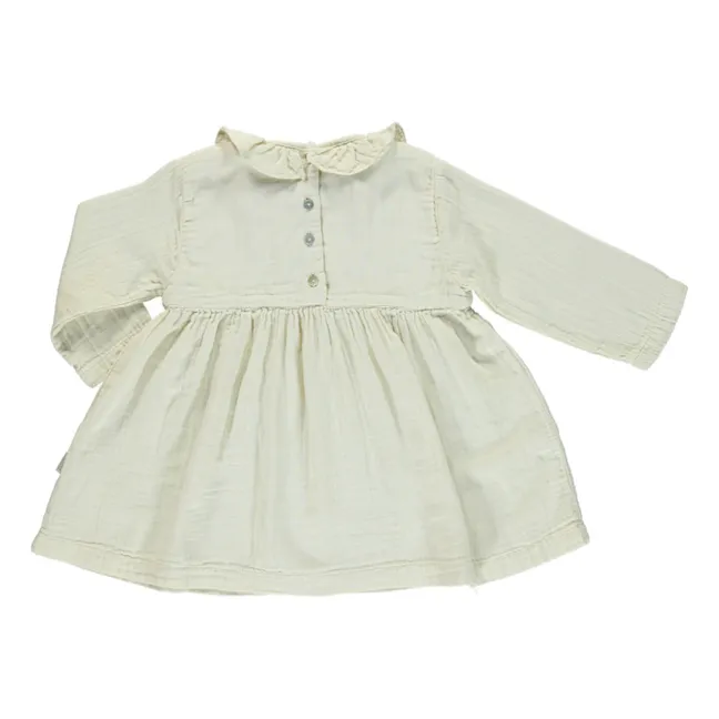Robe Double Gaze Coton Campanule | Crème