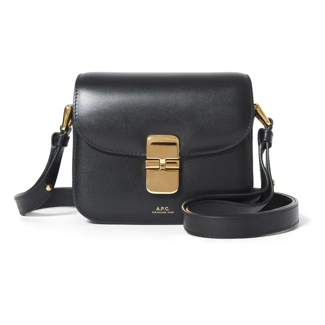 Grace Mini Smooth Leather Bag | Black