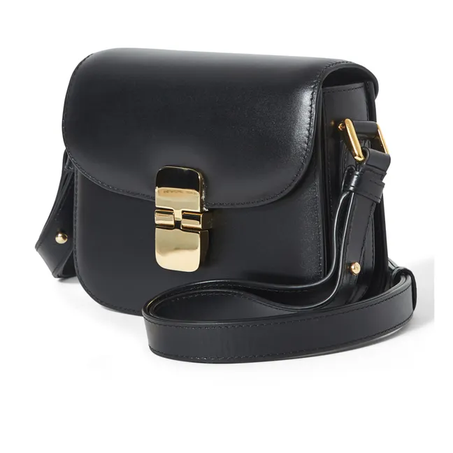 Grace Mini Smooth Leather Bag | Black