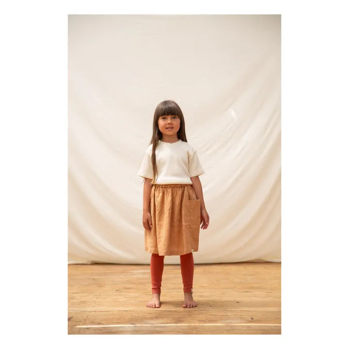 Gaia Linen Skirt | Ochre- Product image n°2