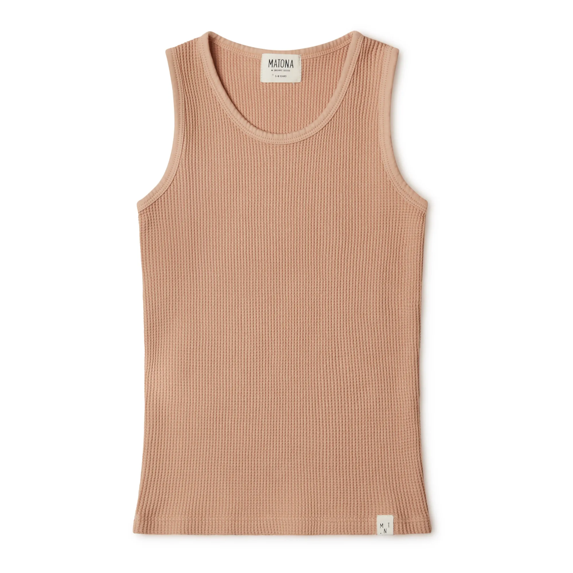 Matona Peach Organic Cotton Waffle Tank Top