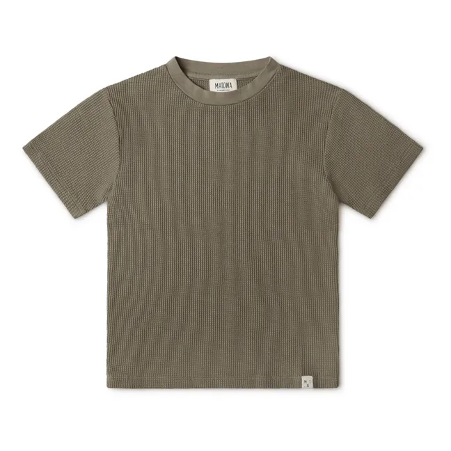 T-Shirt Coton Bio Gaufré | Vert