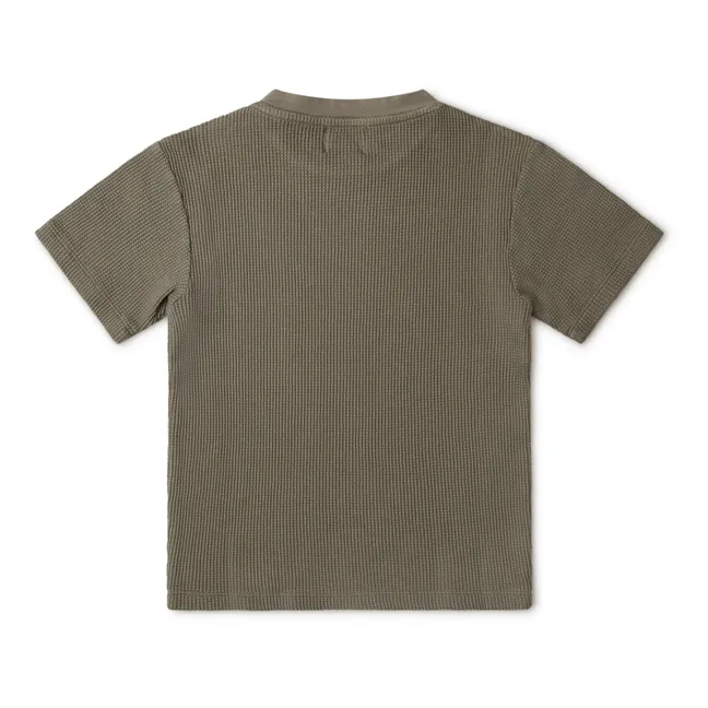 T-Shirt Coton Bio Gaufré | Vert