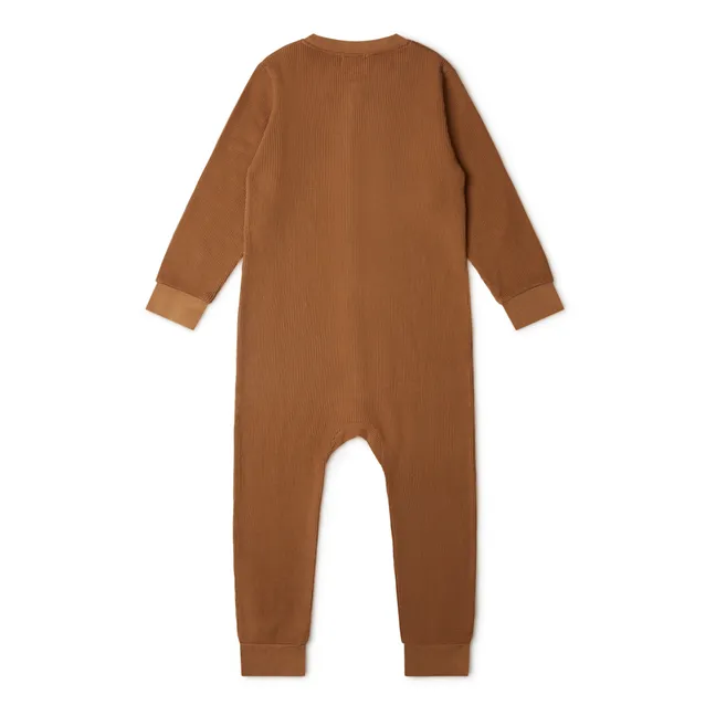 Pyjama Coton Bio Gaufré | Camel